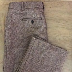 Talbots Windsor Collection 8 Dress Pants poly / cotton wool brown/creme no flaws